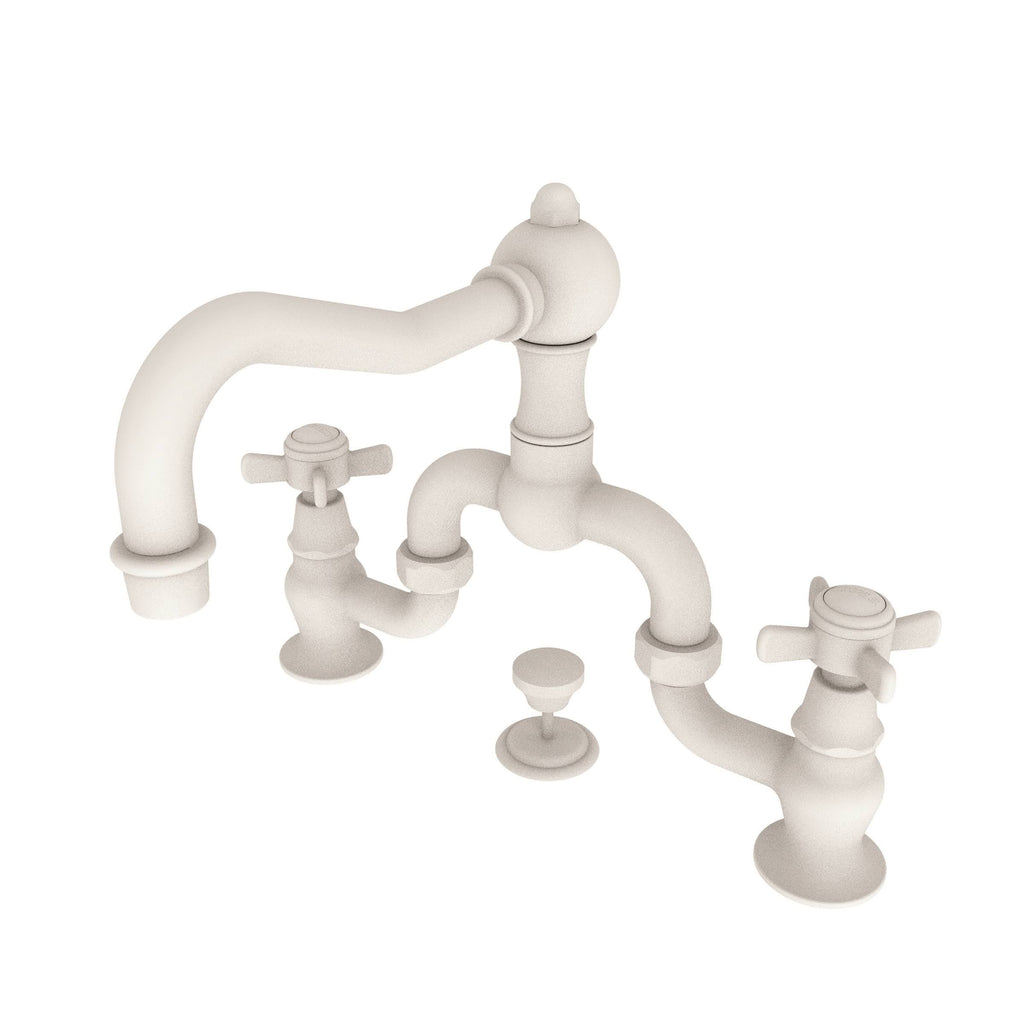 Matte White Bridge Bathroom Faucet U36974