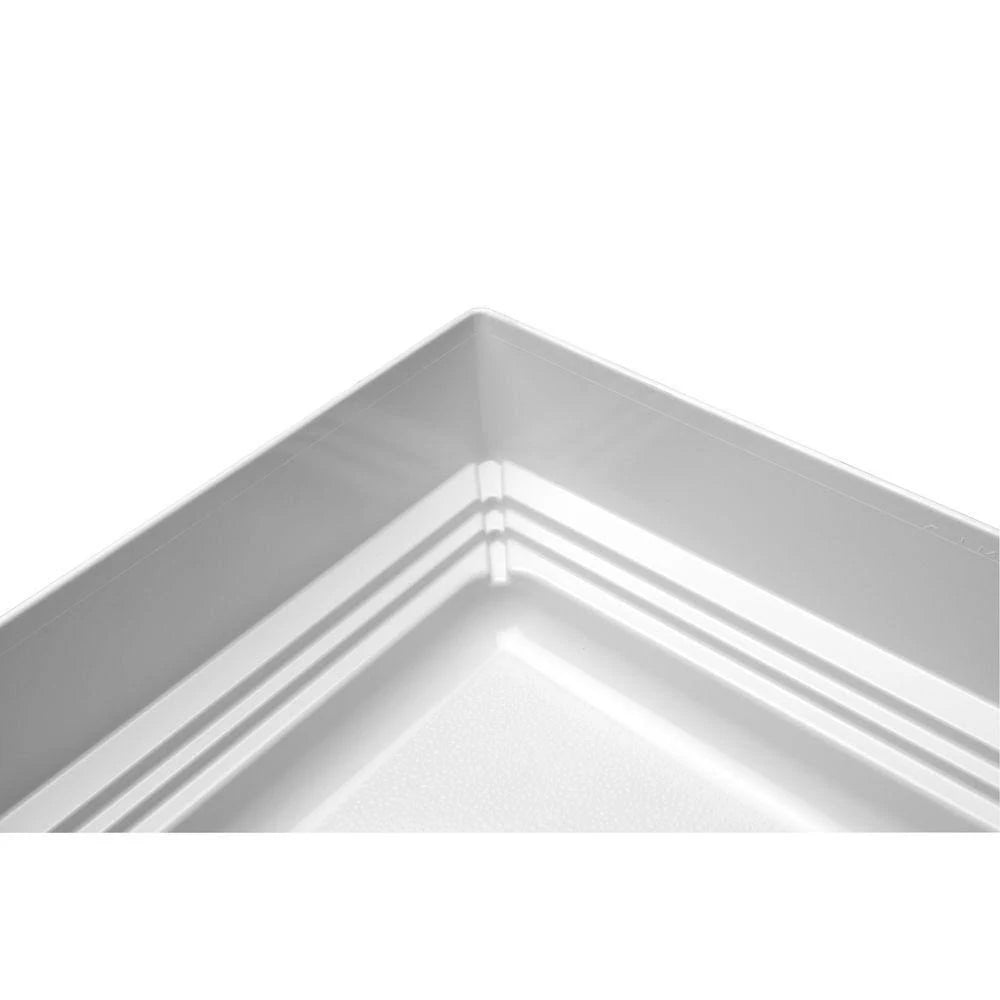 White 32 in. x 32 in. Single Threshold Center Drain Shower Base C53697