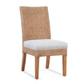 Gray and Teal Stripe Side Chair J820
