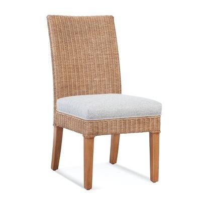 Gray and Teal Stripe Side Chair J820