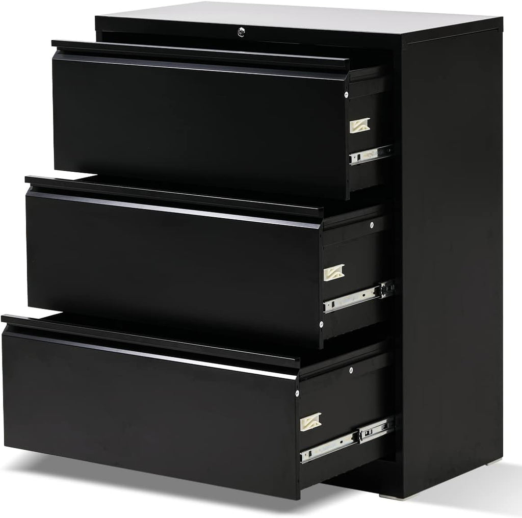 3 Drawer Locking Metal File Cabinet on Wheels K50494