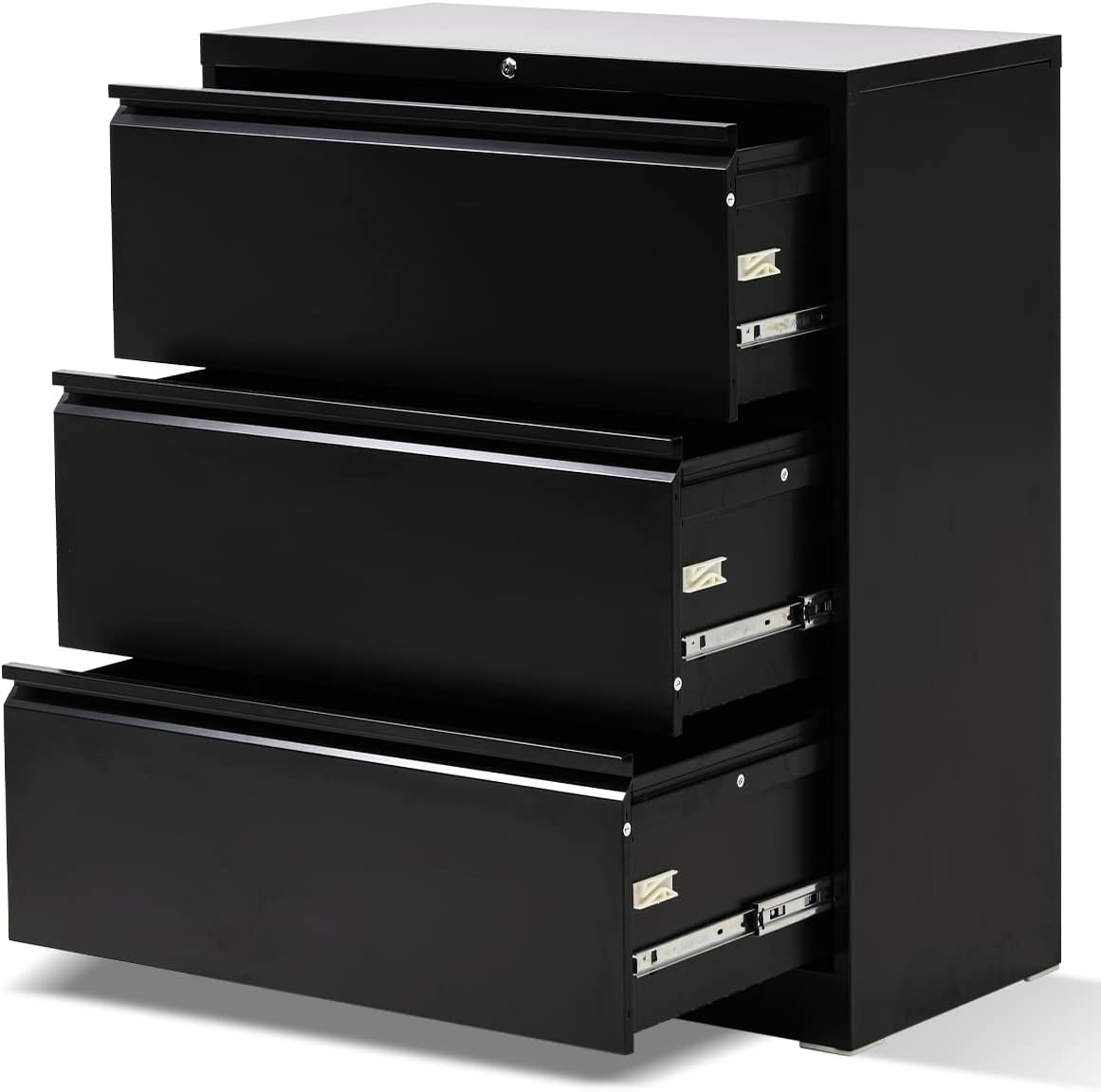 3 Drawer Locking Metal File Cabinet on Wheels K50494