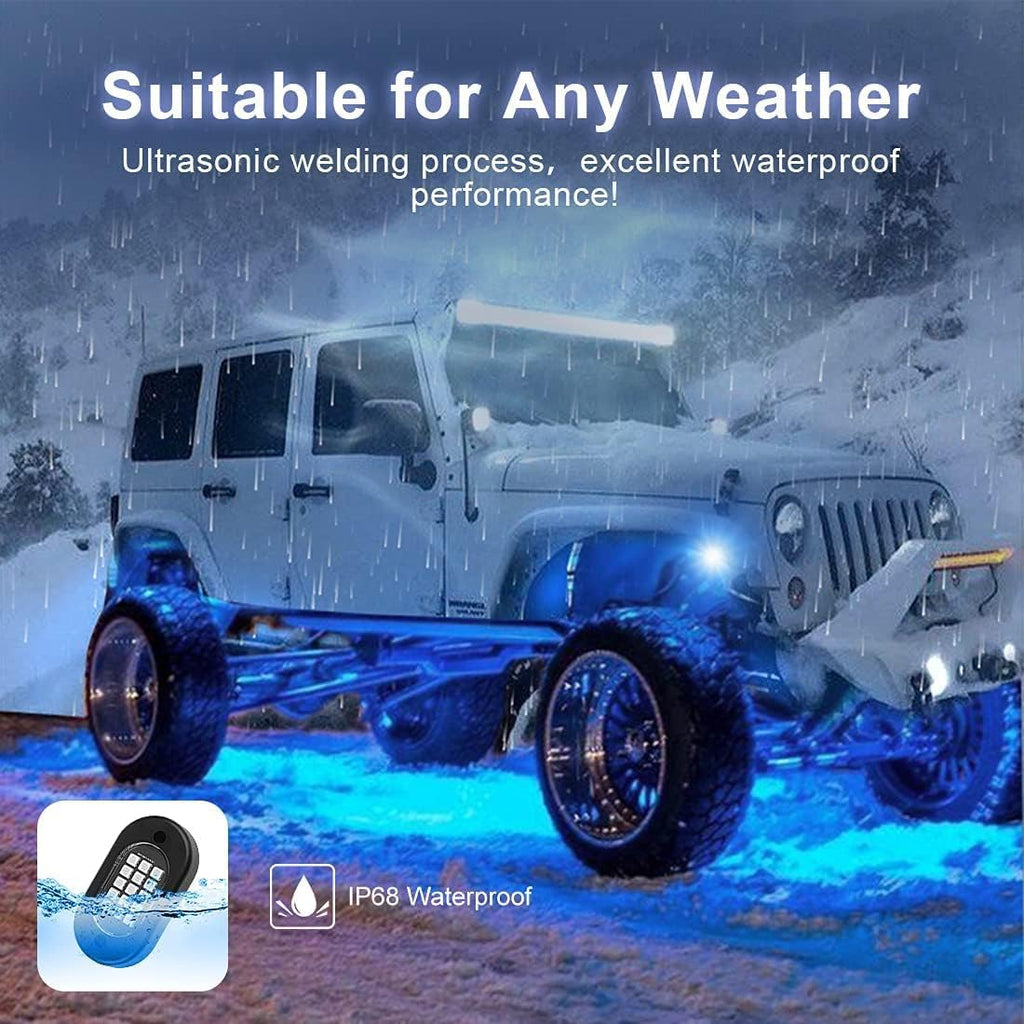 RGB LED Rock Lights Waterproof Car Neon Light Kit 10 Pods G48943