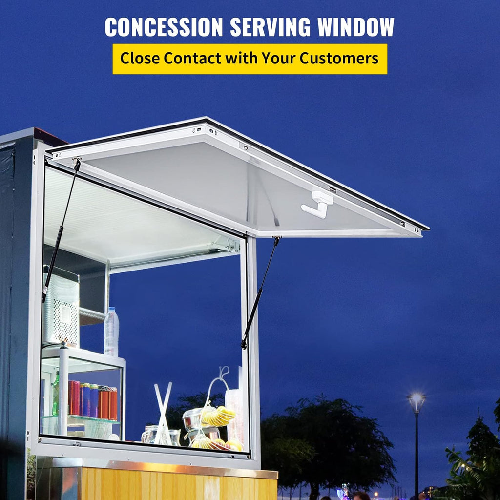 Concession Stand Serving Window with Double-Point Fork Lock U8537
