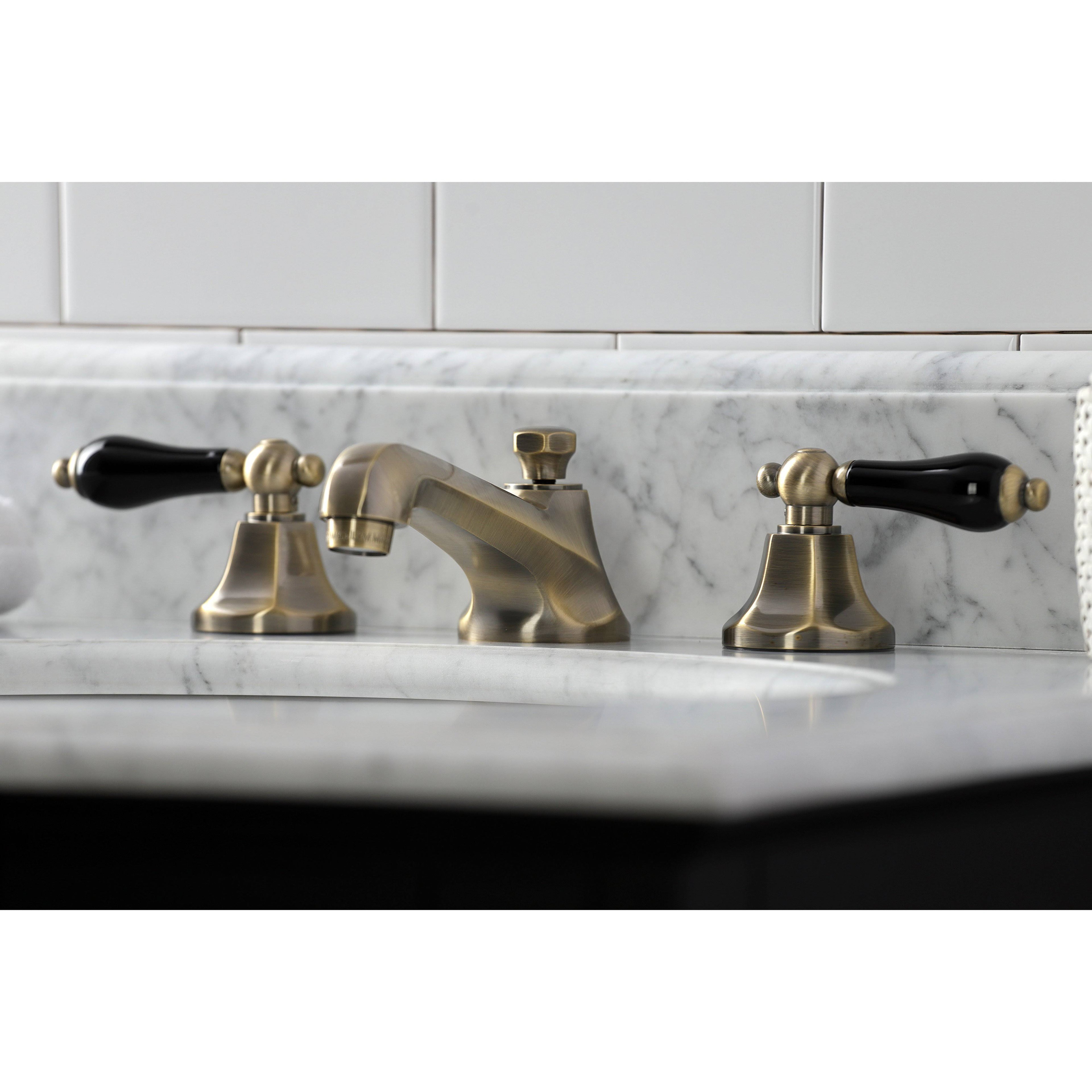 Polished Nickel Widespread Bathroom Faucet A449