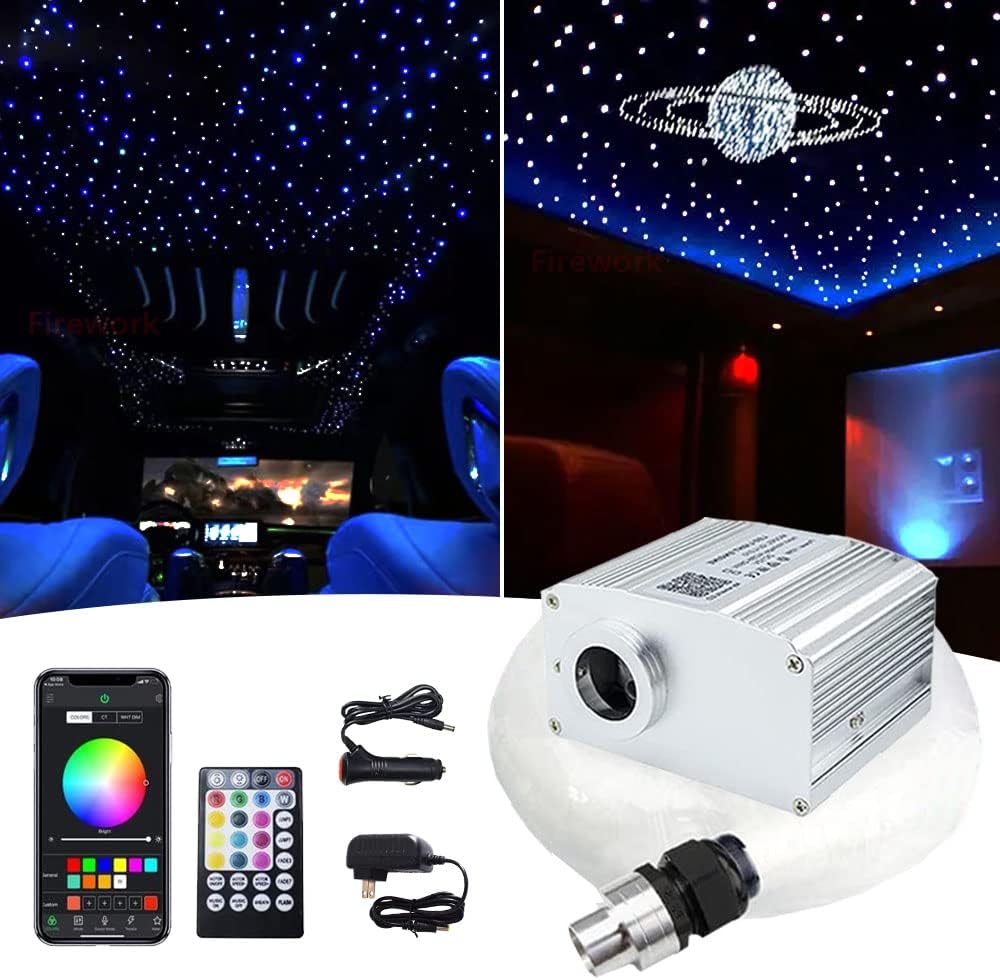 260pcs 0.03in 6.5ft RGBW LED Fiber Optic Star Ceiling Light Kit M666