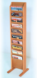 Medium Oak Free-Standing Magazine Rack H4081