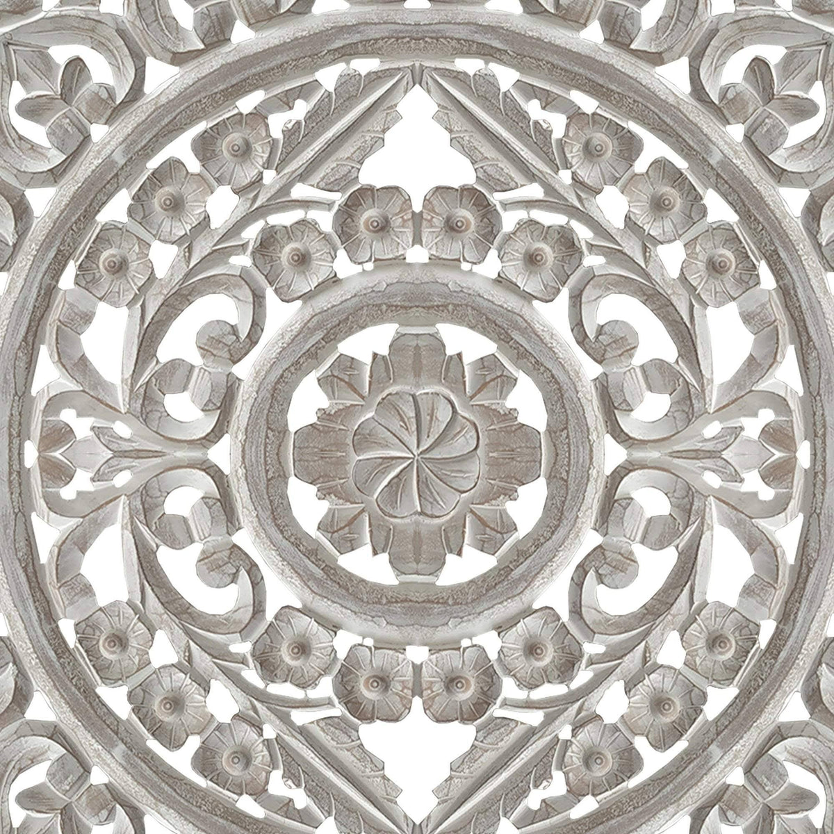 White Distressed Square Wooden Wall Panel J554