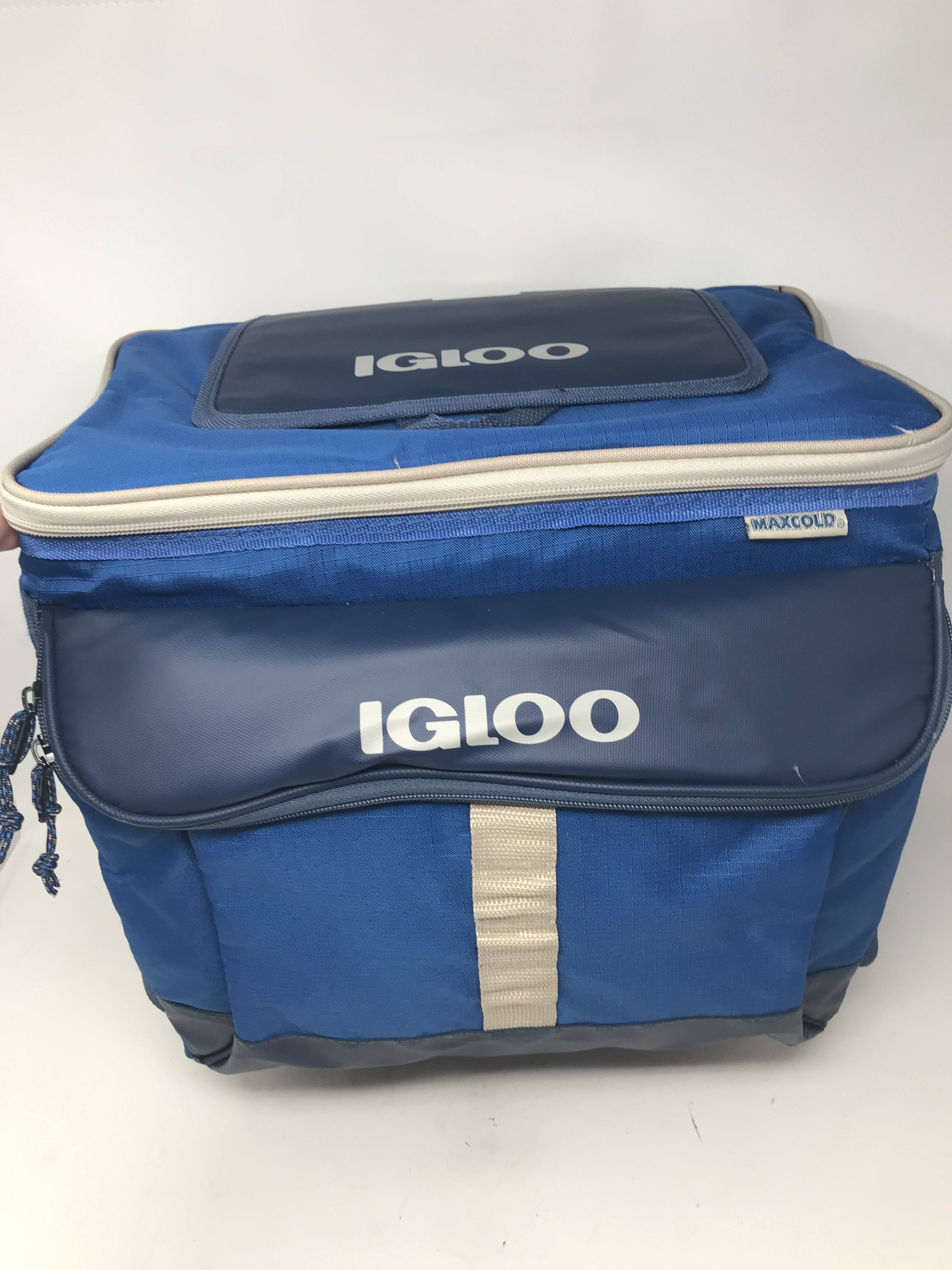 Blue 52 Can Collapsible Rolling Cooler D3820