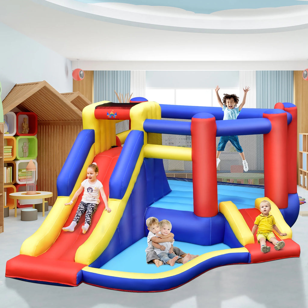 Inflatable Bouncy Castle with Double Slides N436