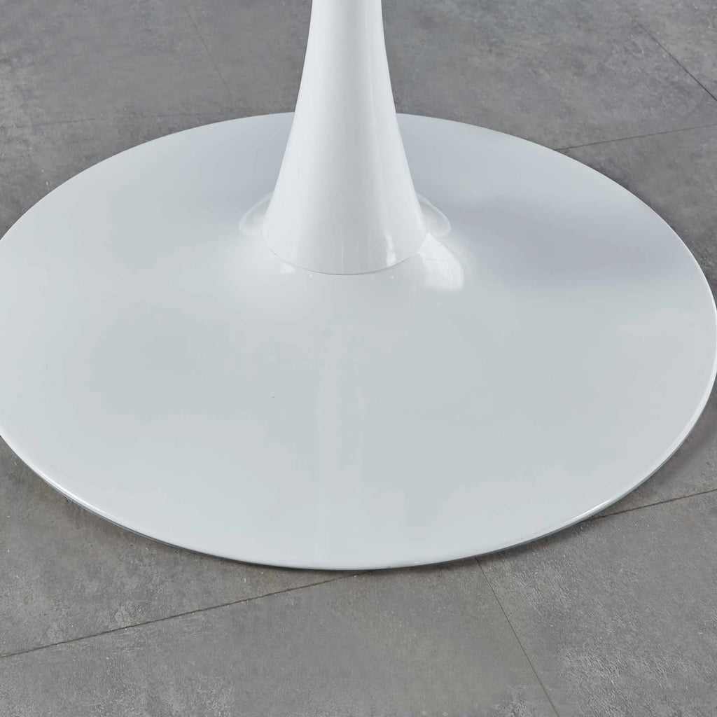 White Tulip Round MDF Pedestal Dining Table F429