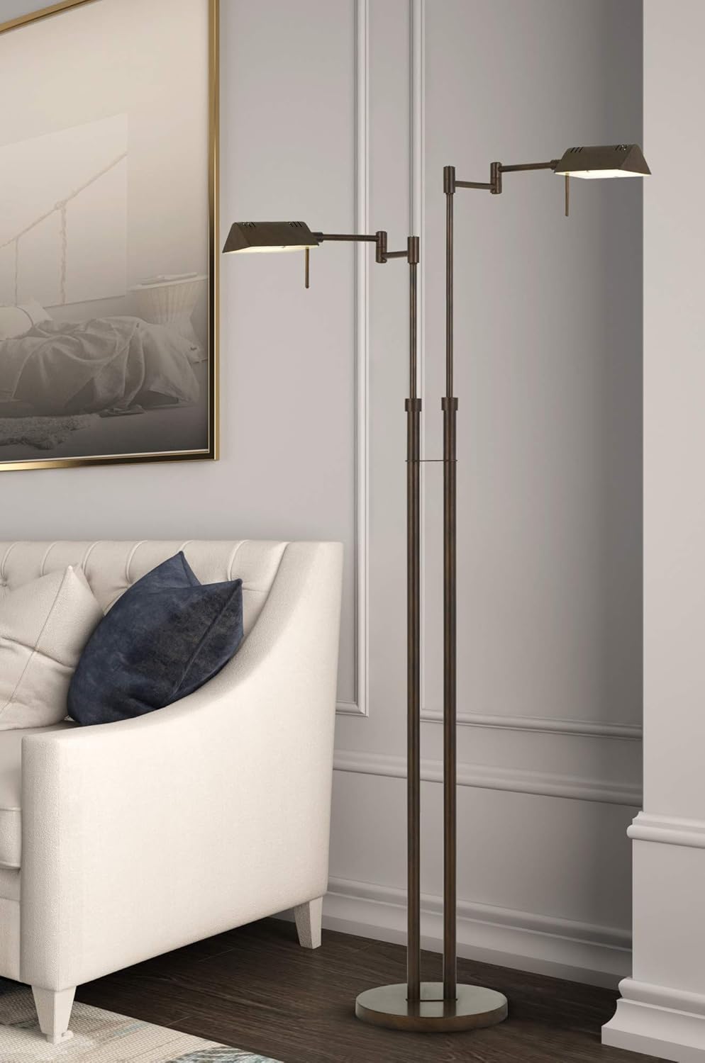 Bronze Swing Arm Floor Lamp X234