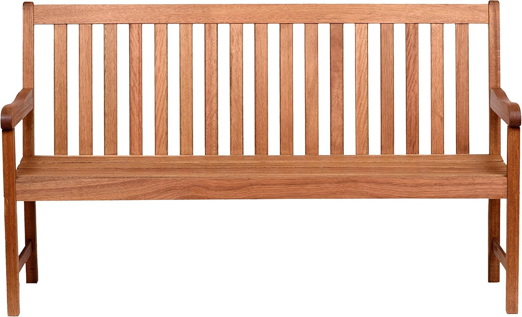 Light Brown Eucalyptus Wood Patio Bench V9290