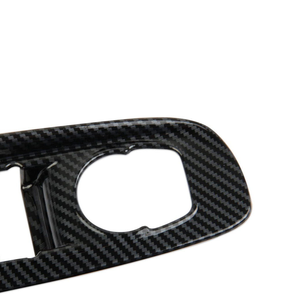 Carbon Fiber Window Lift Switch Panel Cover Trims for Chevrolet Corvette C8 Stingray 1LT Coupe 2020-2022 Pack of 2 P13720