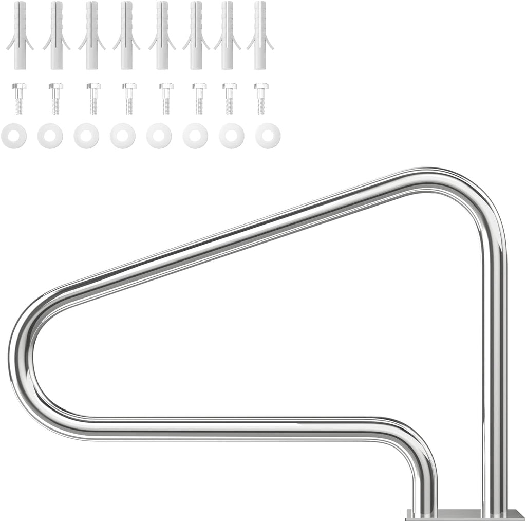 Stainless Steel Pool Hand Rail with Base Plate M159338