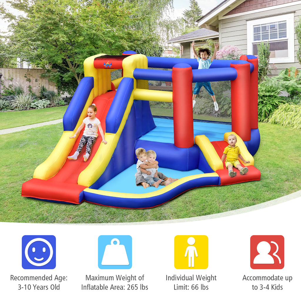 Inflatable Bouncy Castle with Double Slides N436