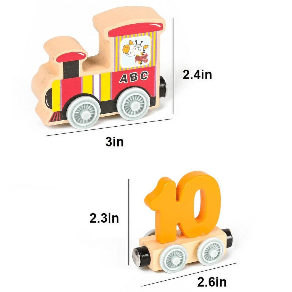 Wooden Magnetic Train Building Blocks Puzzle Toys D596