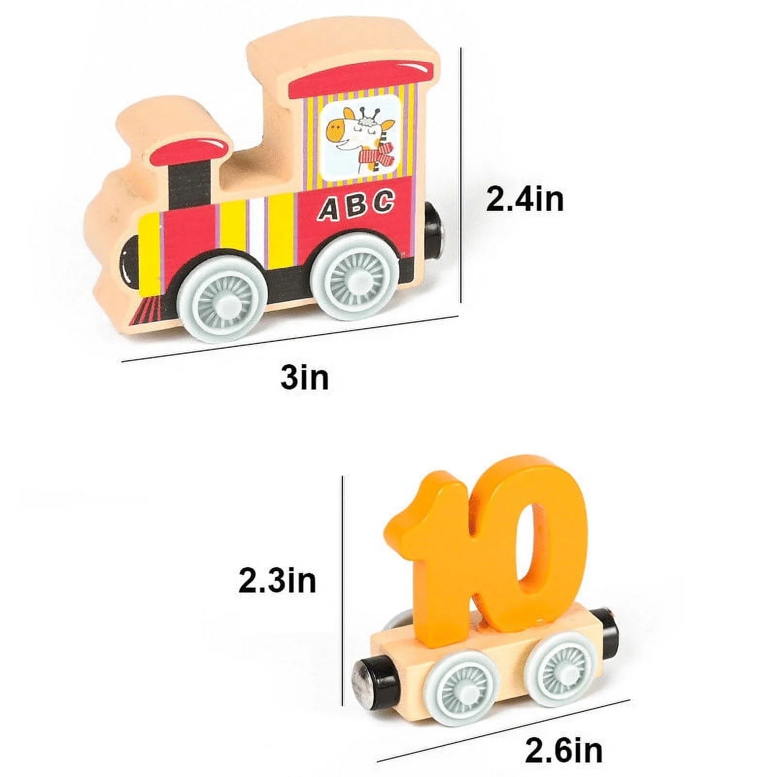 Wooden Magnetic Train Building Blocks Puzzle Toys D596