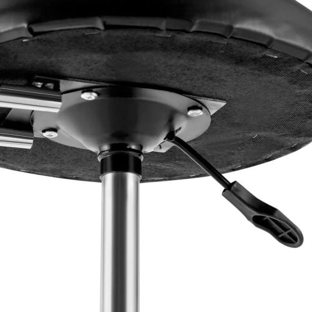 Hydraulic Height-Adjustable Leather Garage Stool A2611