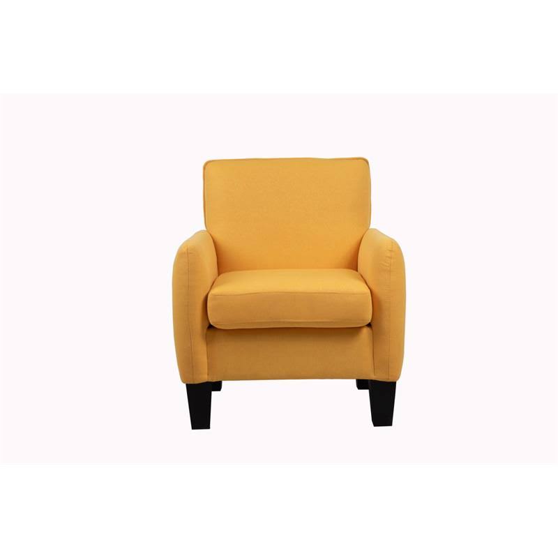 Yellow Linen Accent Arm Chair T468440