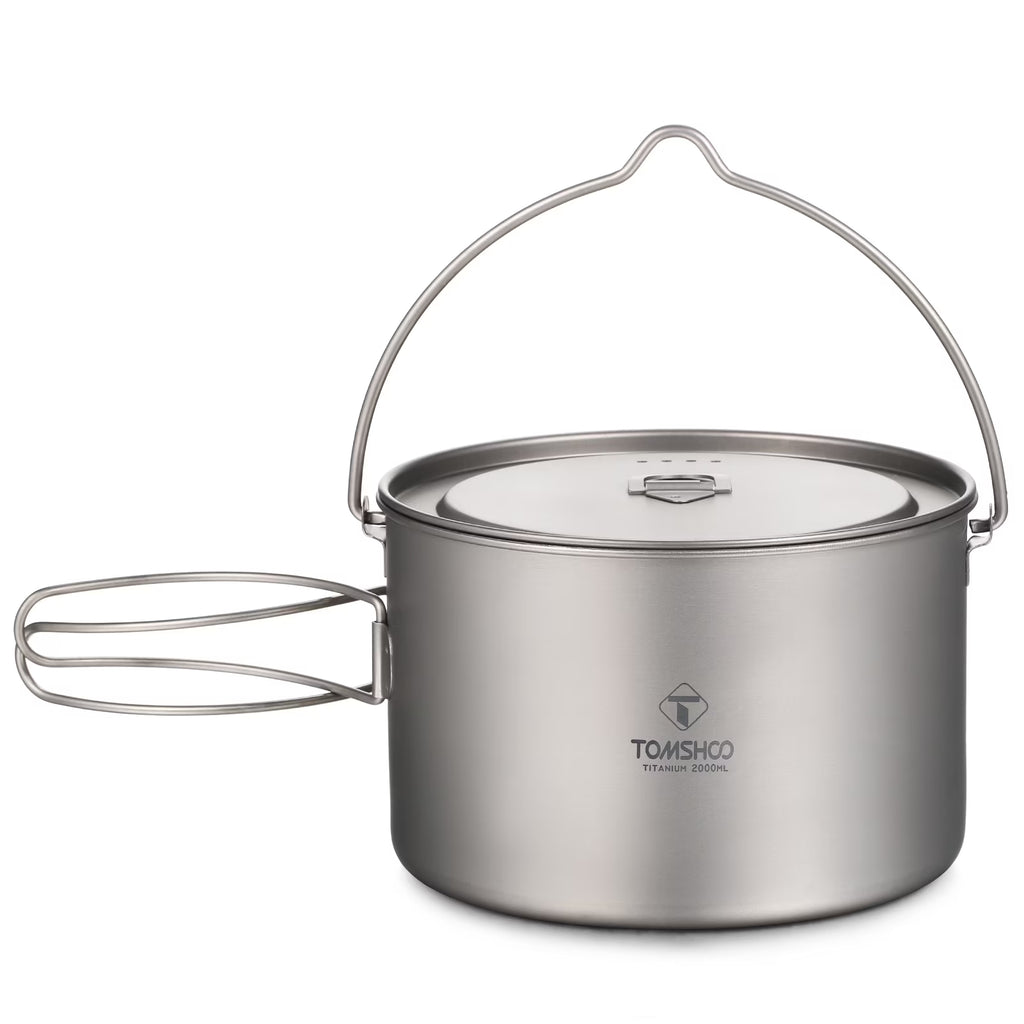 Titanium Camping Cookware with Lid Q18217