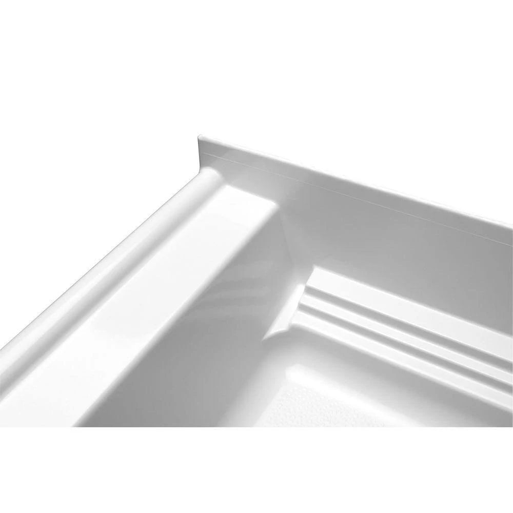 White 32 in. x 32 in. Single Threshold Center Drain Shower Base C53697