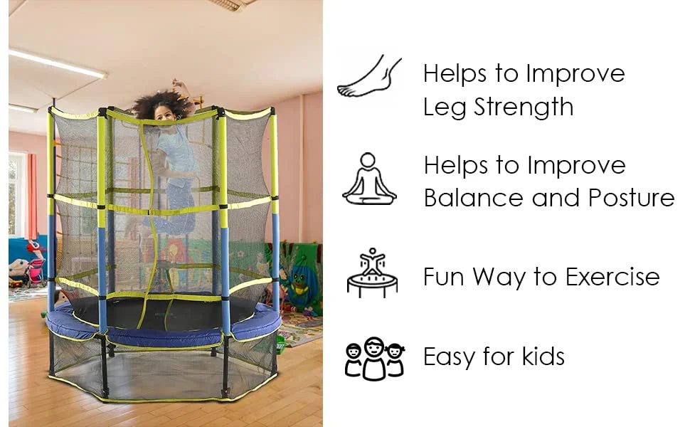 55" Kiddy Trampoline & Enclosure Set T40787