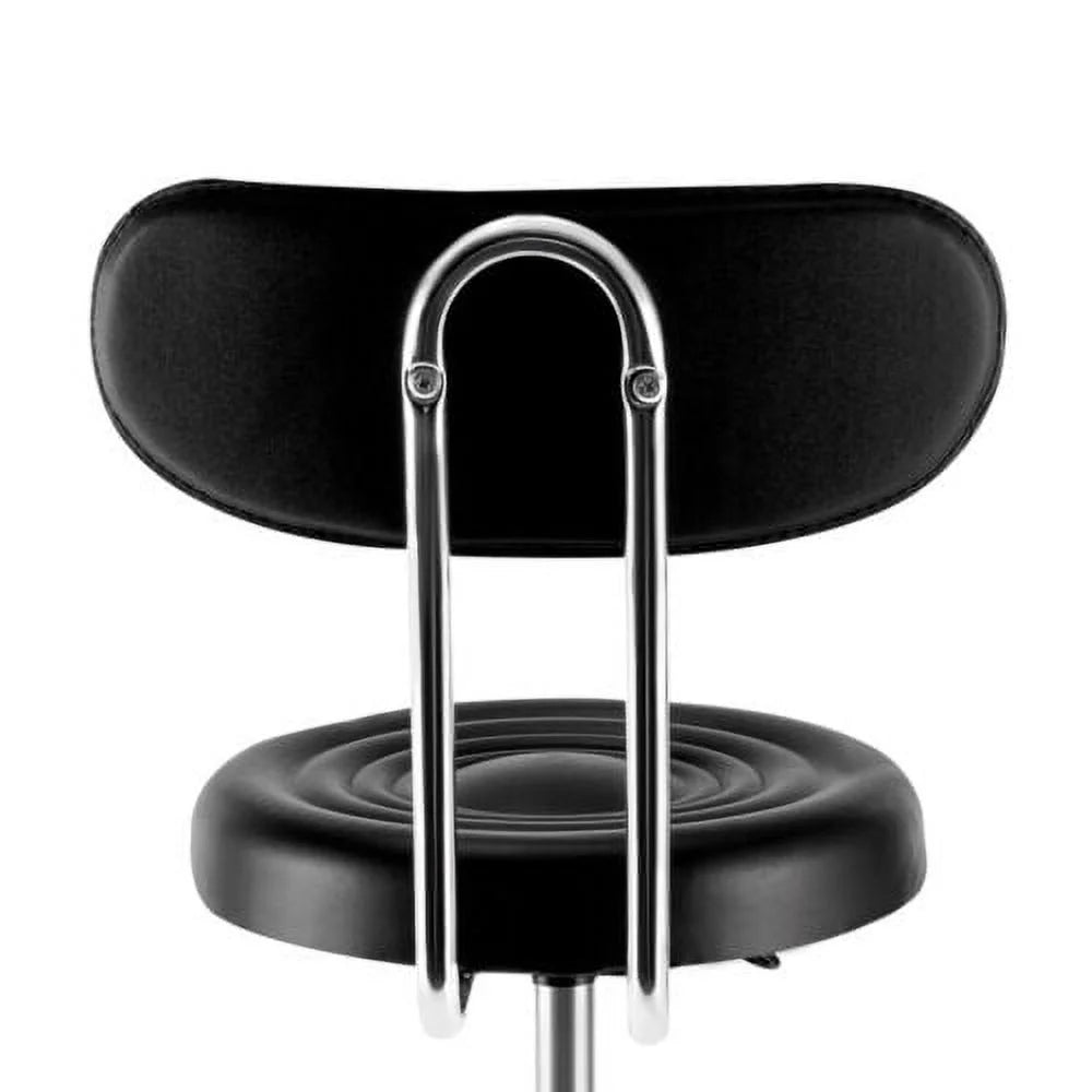 Hydraulic Height-Adjustable Leather Garage Stool A2611