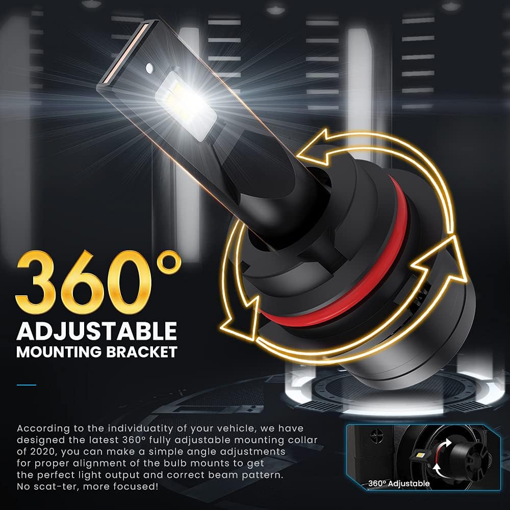 9007 HB5 LED Bulbs 100W 6000K High/Low Conversion Kit Pack of 2 J16685