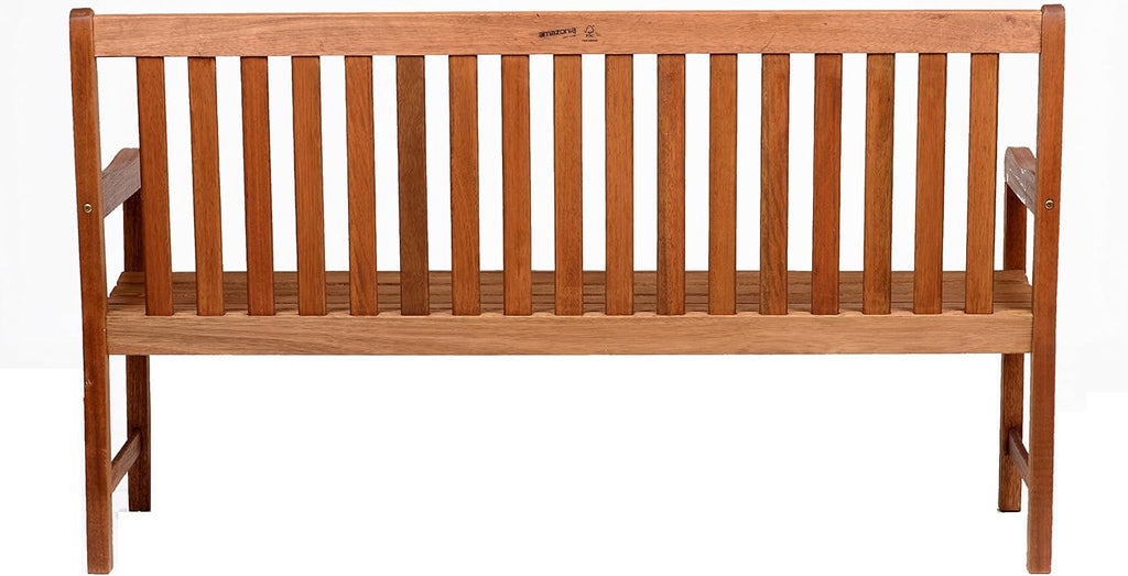 Light Brown Eucalyptus Wood Patio Bench V9290
