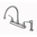 Brushed Nickel Two Handle Kitchen Faucet Side Spray R268