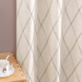 Linen Curtains 84 inch Grey Grommet 2 Panels I70506