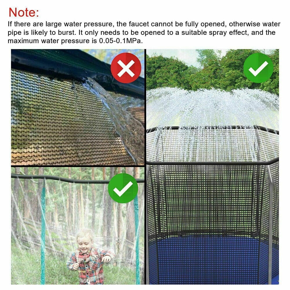 39ft Trampoline Sprinkler Water Spray Outdoor Game C293