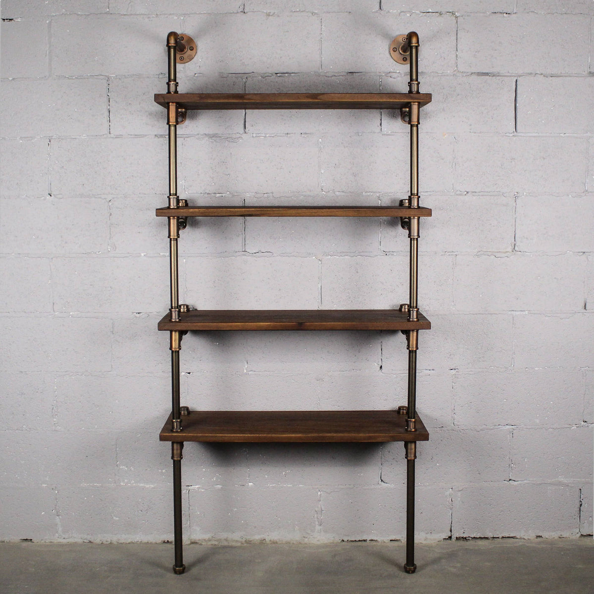 Black Industrial Etagere Bookcase C3809
