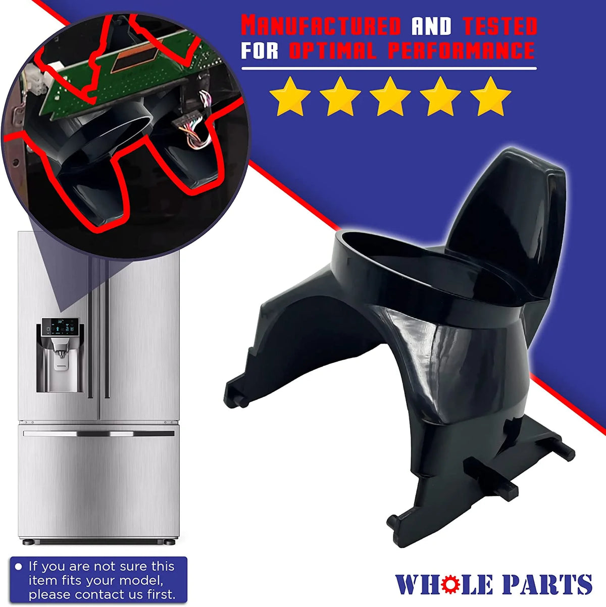 Refrigerator Ice Dispenser Actuator (Black) H975124