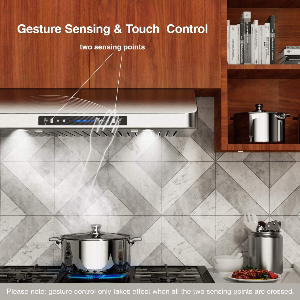 36 Inch Under Cabinet Range Hood with 900-CFM Stainless Steel A9897