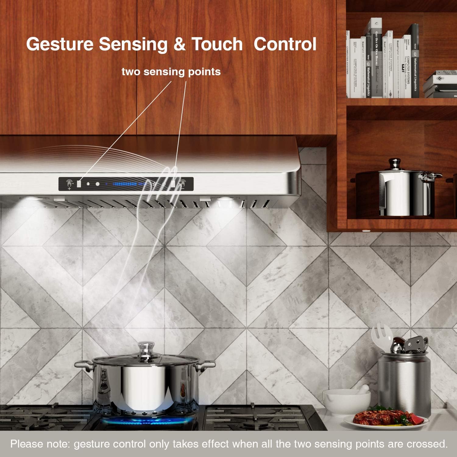 36 Inch Under Cabinet Range Hood with 900-CFM Stainless Steel A9897