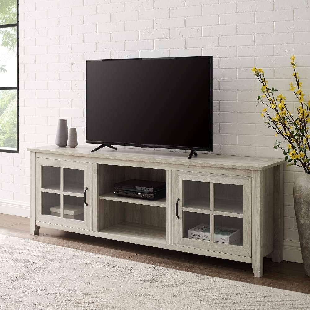 Birch Glass Door TV Console O304540
