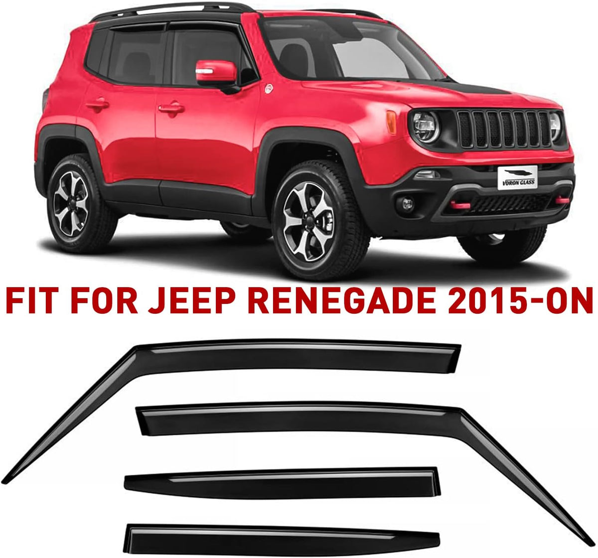 4 Pieces Rain Guards for Jeep Renegade K86370