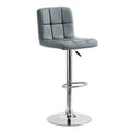 Grey Faux Leather Adjustable Bar Stool N1951