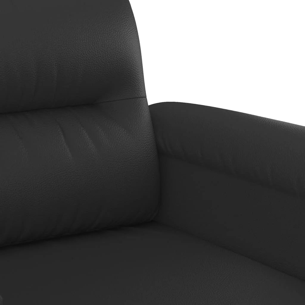 Black Faux Leather 2-Seater Sofa T81014