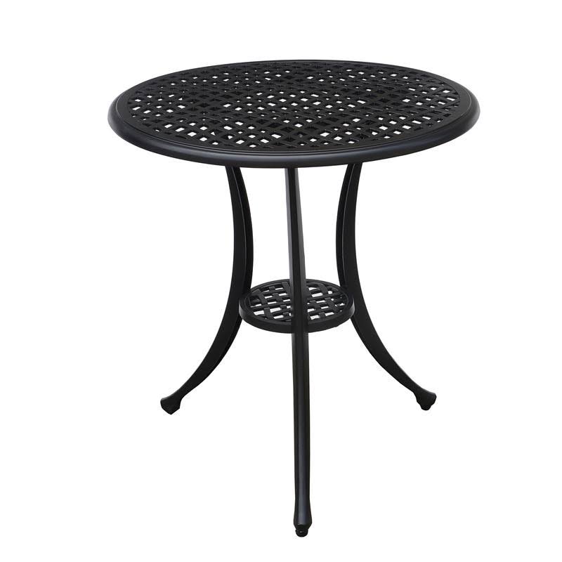 Black Table Set of 1 Table and 2 Chairs with Cabriole Legs L190196
