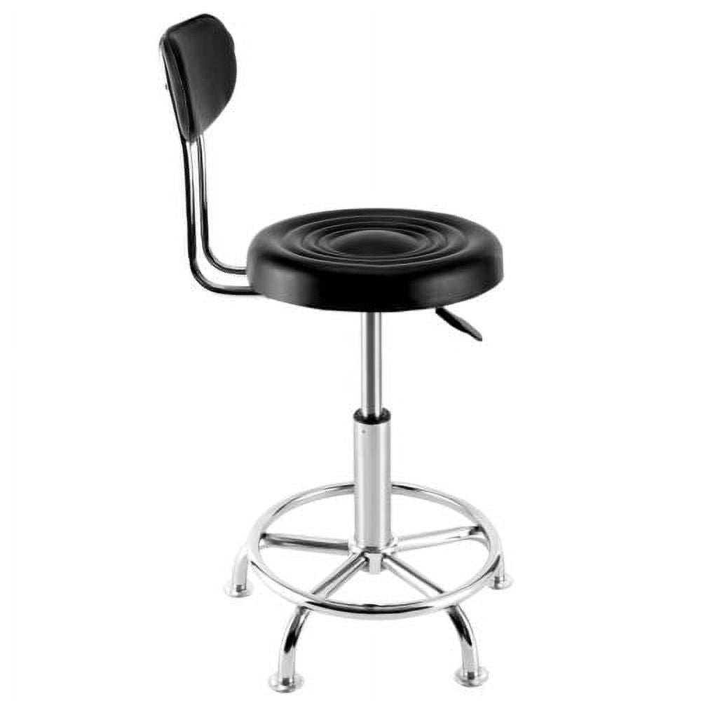 Hydraulic Height-Adjustable Leather Garage Stool A2611