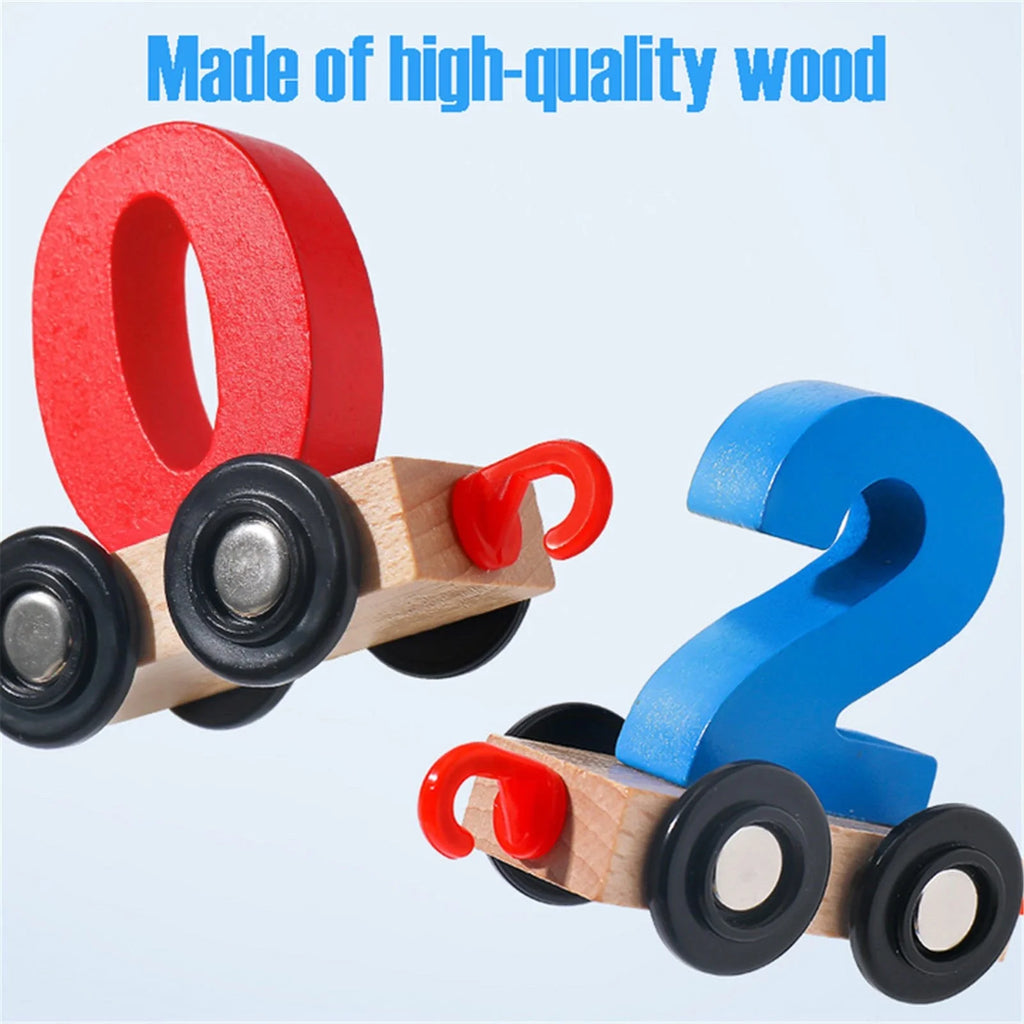 Wooden Magnetic Train Building Blocks Puzzle Toys D596