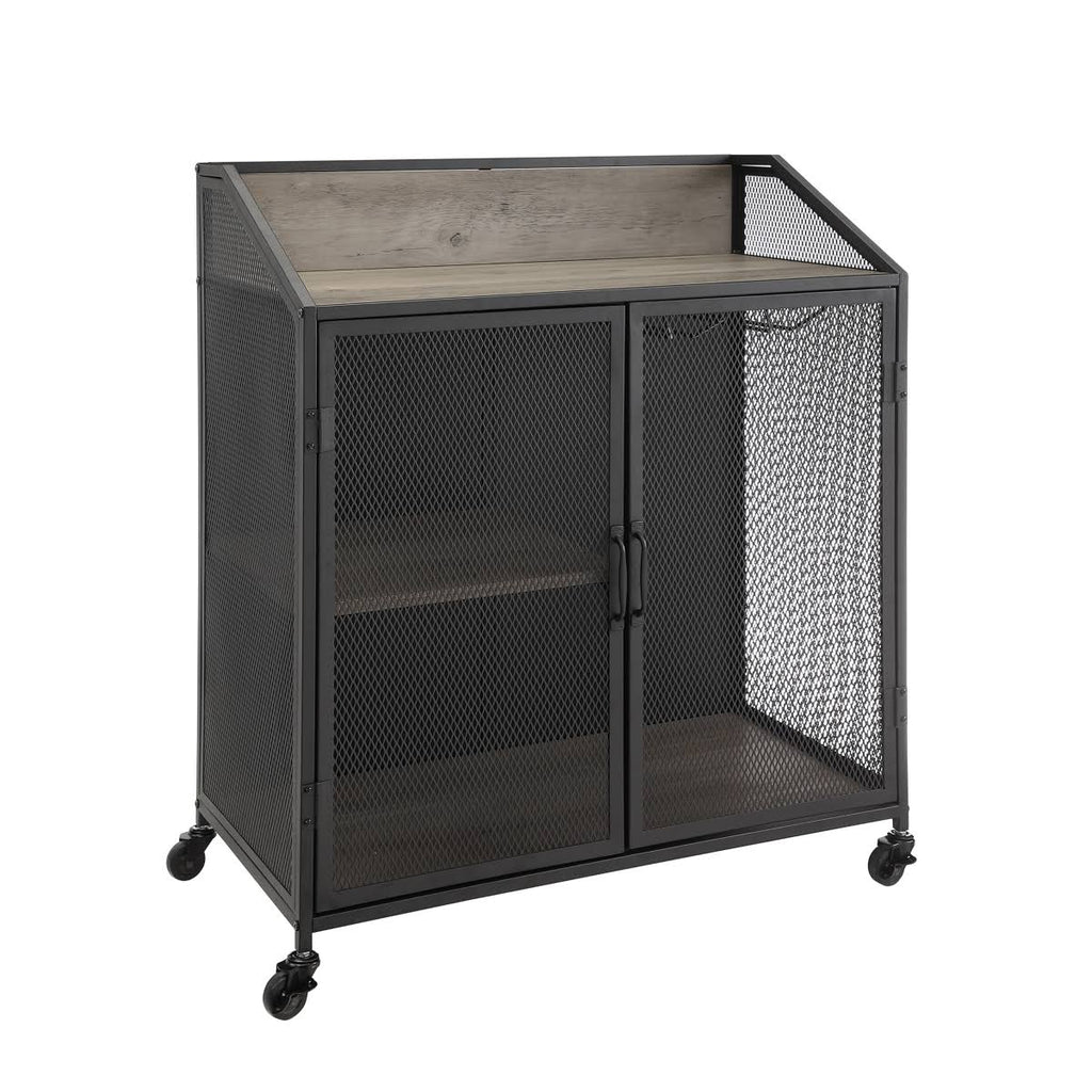 Industrial Bar Cabinet with Mesh P6498