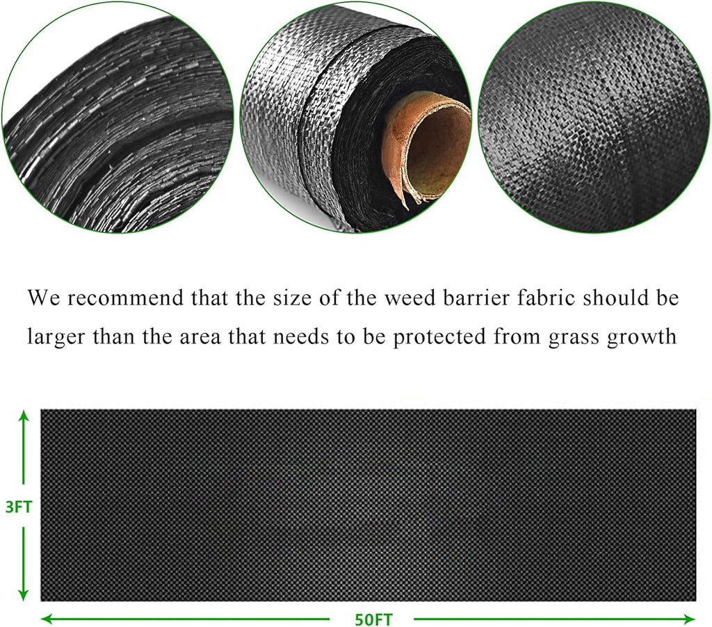 Heavy Duty Weed Barrier Landscape Fabric 6FTx100FT Q74061