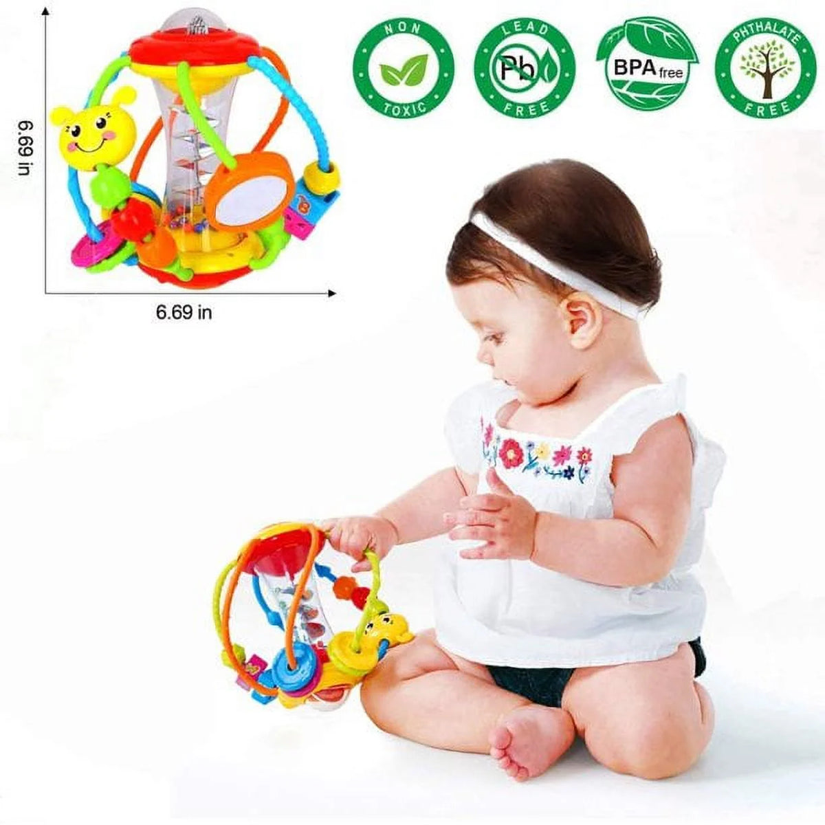 Baby Rattle Activity Ball Educational Toy B38632