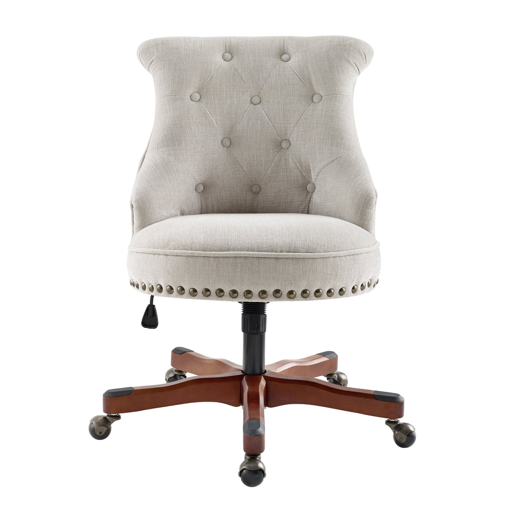 Off-White Swivel Manager's Chair with Adjustable Height F403583