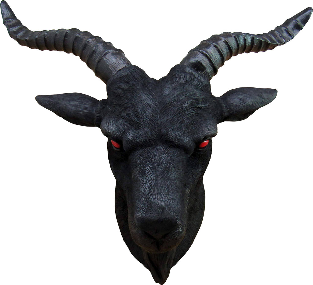 Black Baphomet Goat Head Wall Hanging Decor U177216