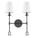 Matte Black 2-Light Sconce T49402